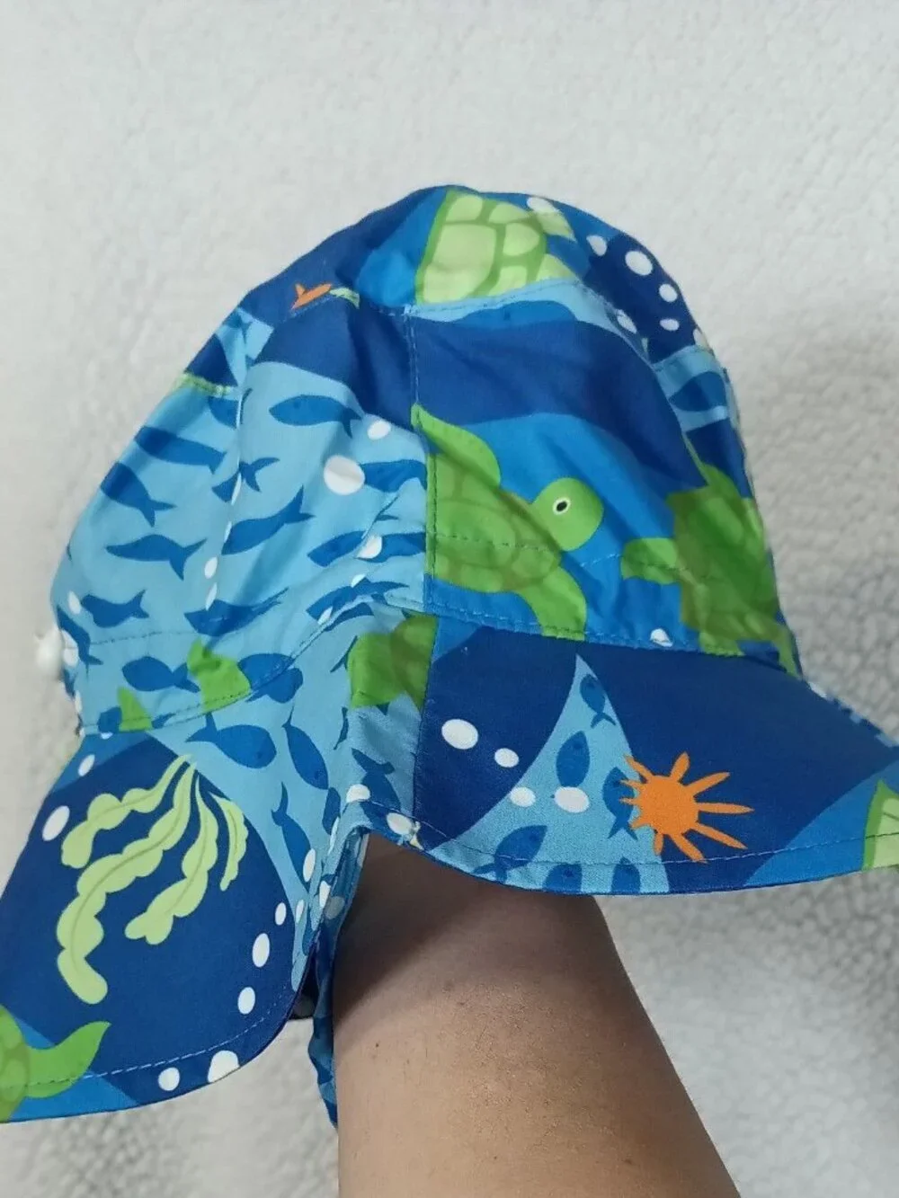Blue Ocean Outdoor Beach Swim Bucket Hat Wide Brim Sun Protection 5-12 Years